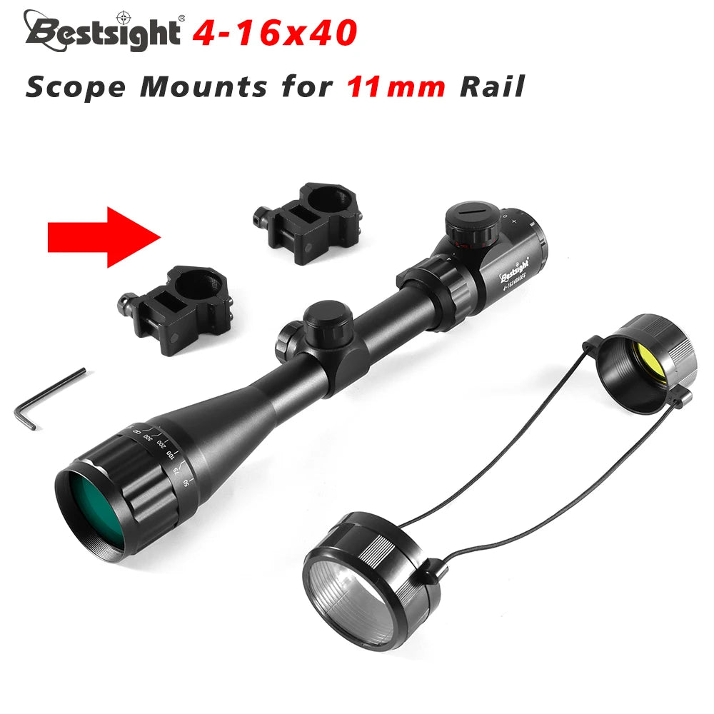 4-16X40 Hunting Riflescope Red & Green Dot Illuminated Sight.