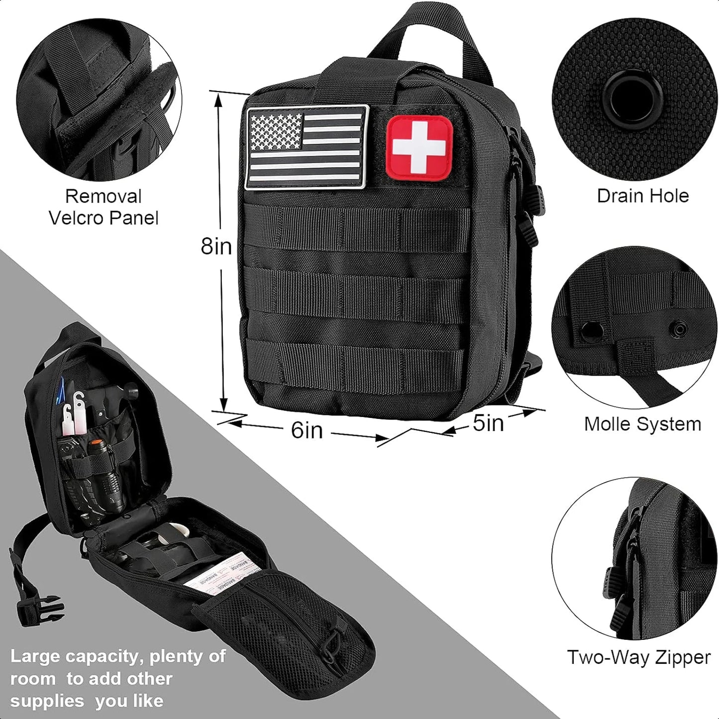 Survival First Aid Kit Camping Hiking / Adventures Trauma Bag First Aid Kit.