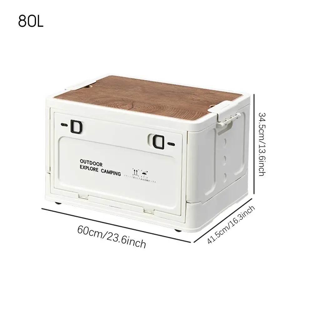 50/80L Folding Storage Box Camping Foldable