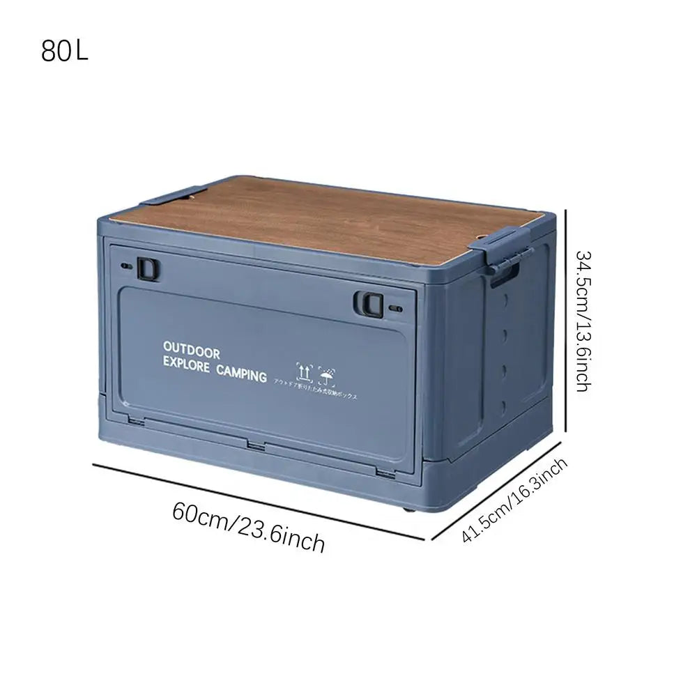 50/80L Folding Storage Box Camping Foldable