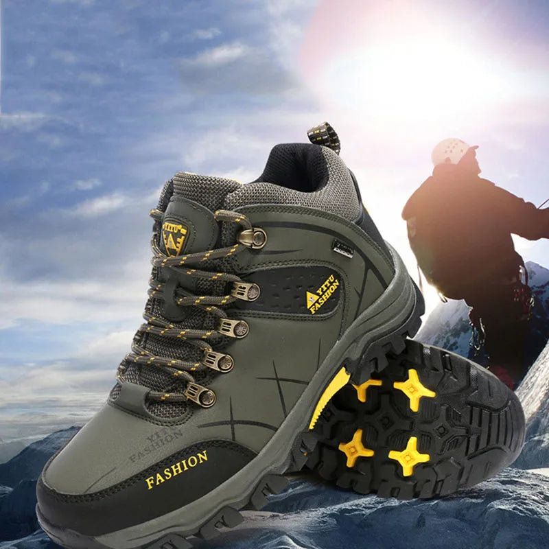 Climbing Shoes Thick Insulation Men Hiking Waterproof Trekking Boots.