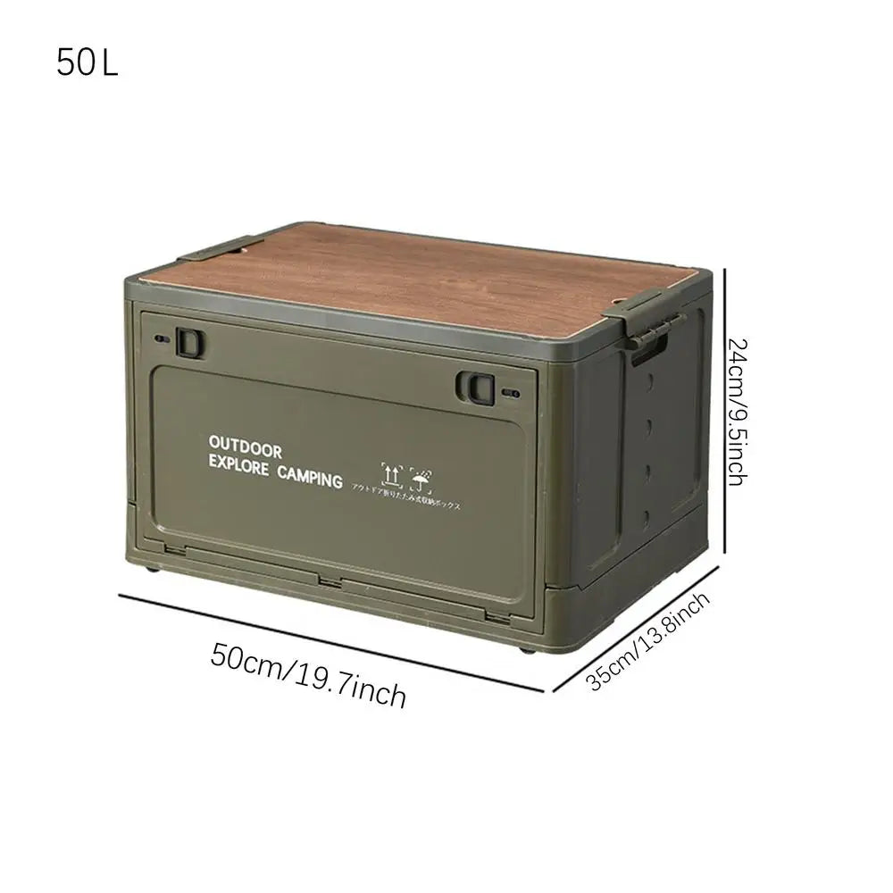 50/80L Folding Storage Box Camping Foldable