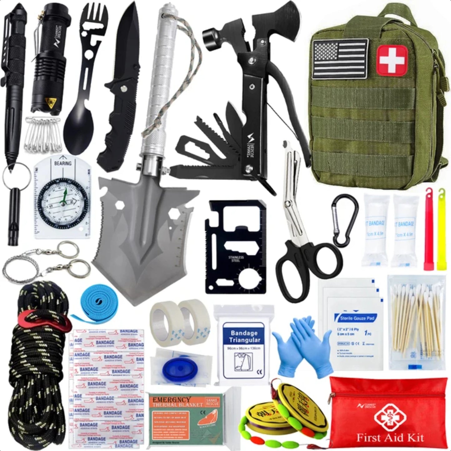 Survival First Aid Kit Camping Hiking / Adventures Trauma Bag First Aid Kit.
