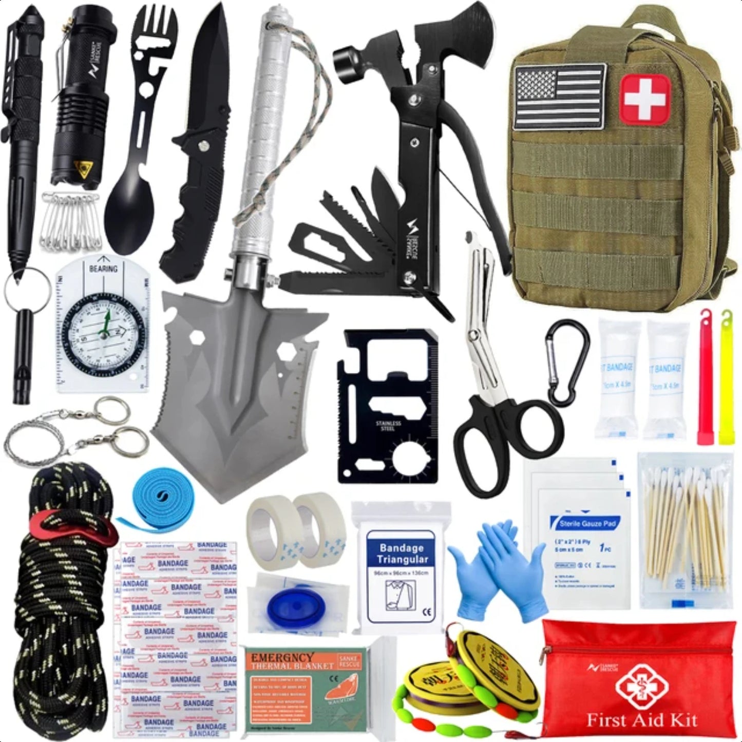 Survival First Aid Kit Camping Hiking / Adventures Trauma Bag First Aid Kit.