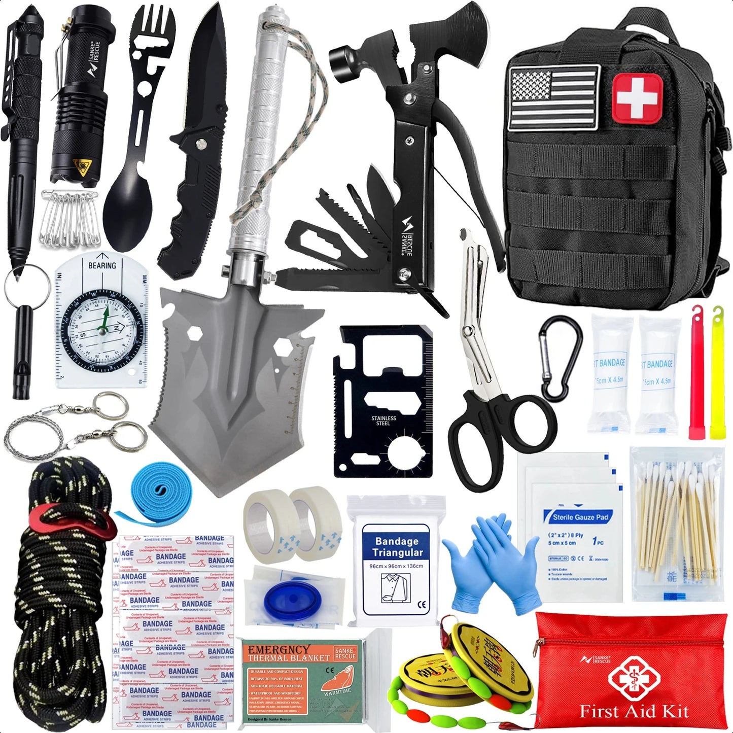 Survival First Aid Kit Camping Hiking / Adventures Trauma Bag First Aid Kit.