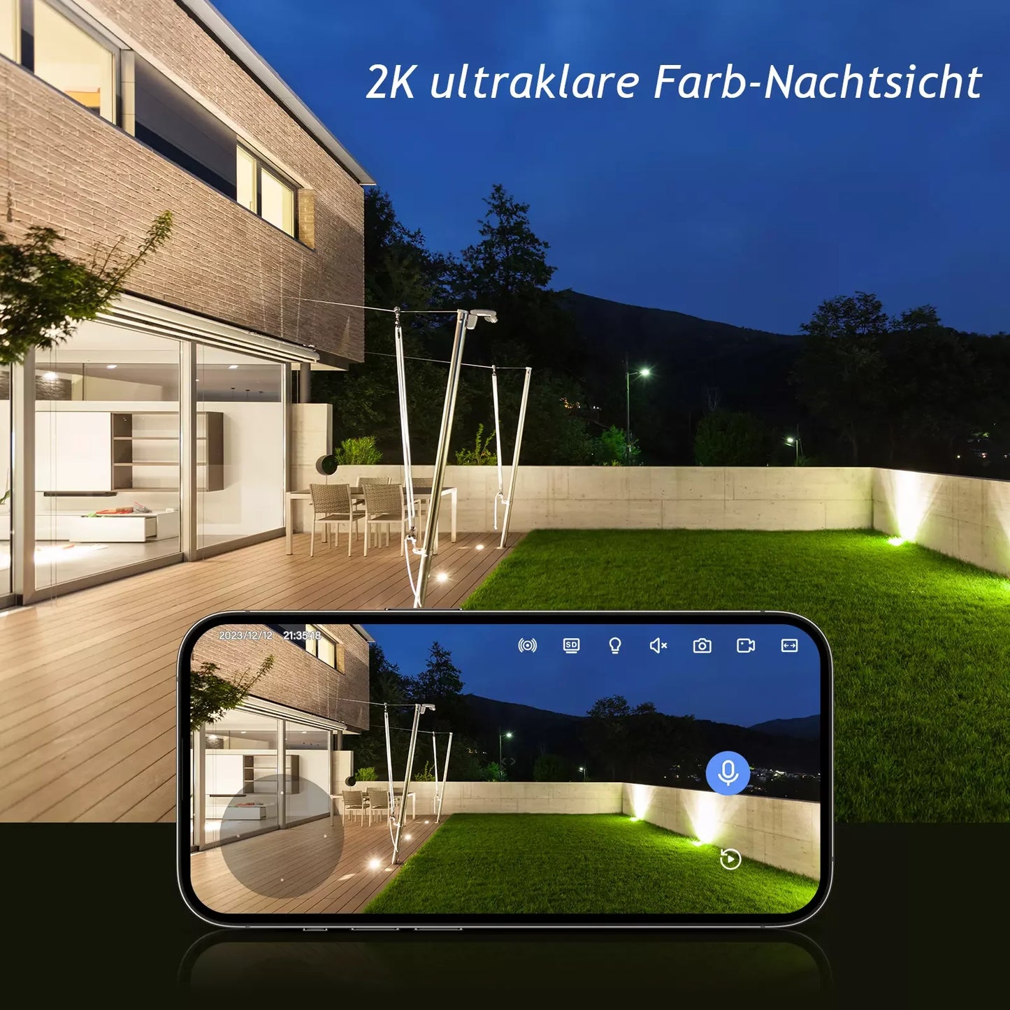 2Pcs Solar Panel Security Cameras Wireless Outdoor.