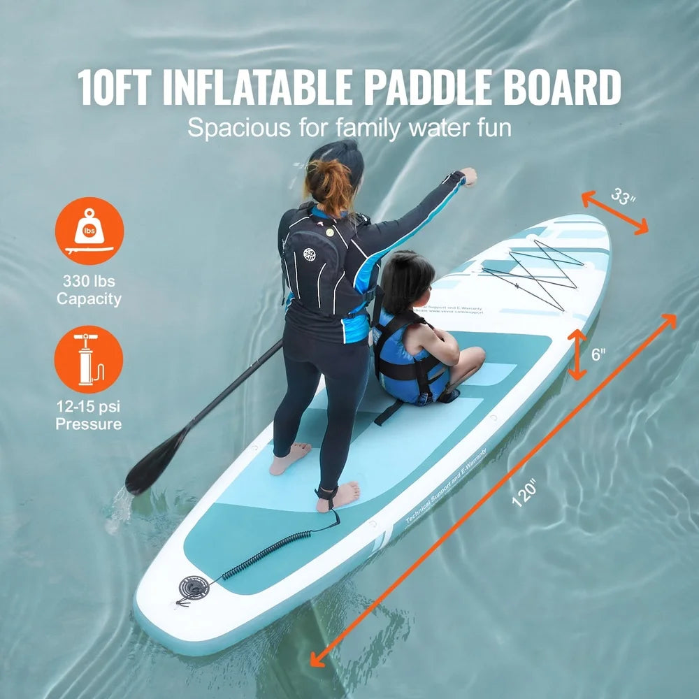 Inflatable Paddle Board Kit Pump Oar Waterproof Phone Case Carrying Bag Ankle Leash.