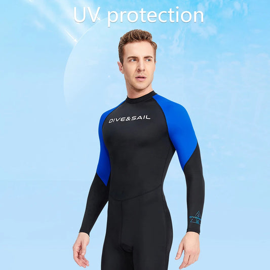 Men Diving Long Sleeve Clothes Cold Proof with Zipper Breathable.