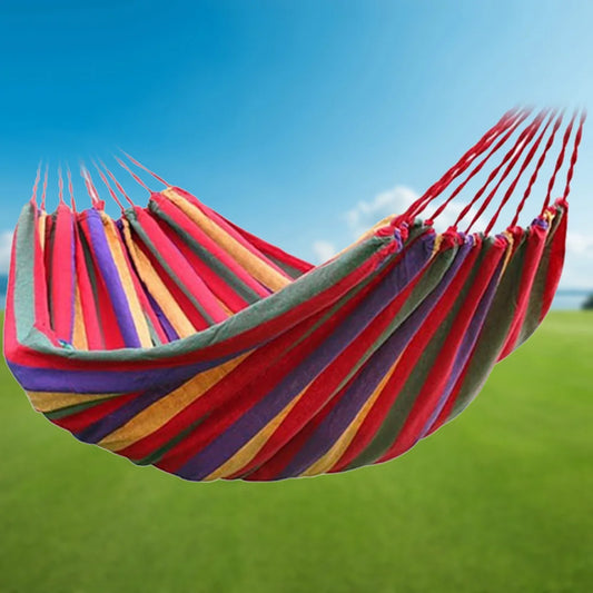 1-2 Person Fabric Hammock with Tree Straps 264lbs capacity Outdoor Indoor with Carry Bag.
