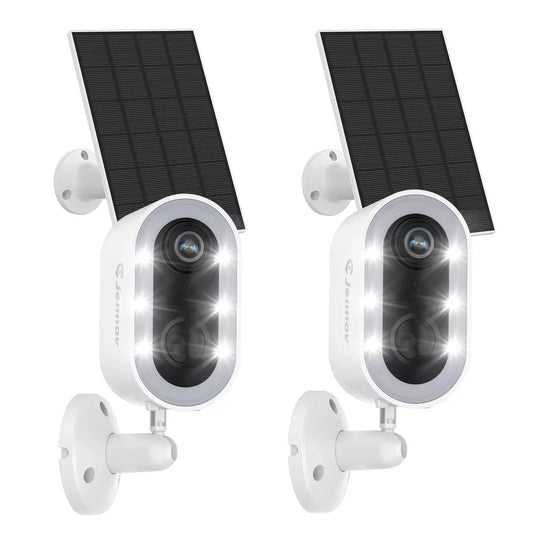 2Pcs Solar Panel Security Cameras Wireless Outdoor.