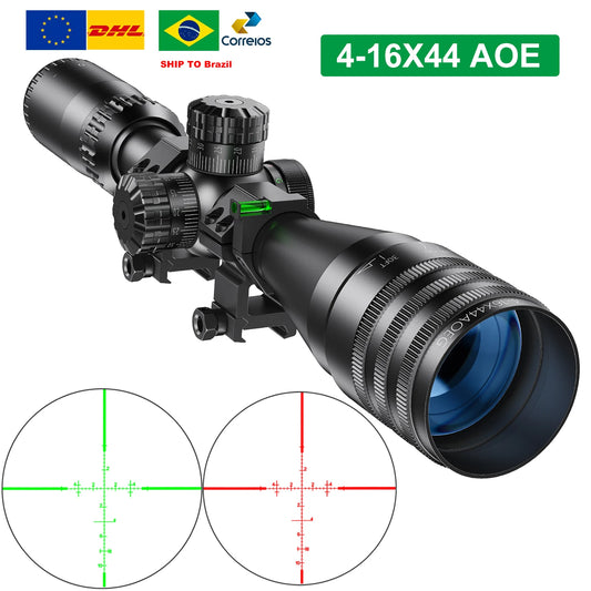 4-16x44 Rifle Hunting Scopes Red Green Illuminated Sight.
