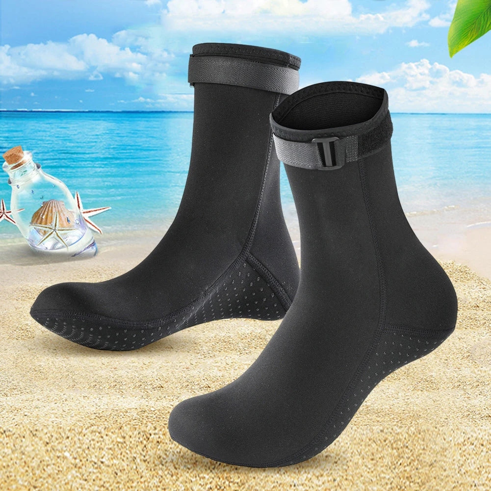 3mm Wetsuit Short Socks Anti Slip Lightweight for Water Sport.