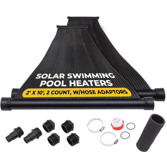 SunQuest Solar Pool Heater Panels - 2 (2ft x 10ft) Collectors for Above Ground & Inground.