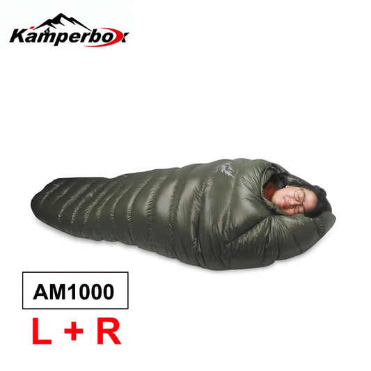 Cold Temperature Winter Bag Down Winter Camping Sleeping Bag Double.