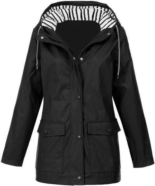 Waterproof Outdoor Sportswear Women's Jacket Casual Hooded Long-Sleeved.