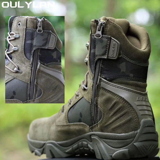 Climbing Men's Work Safety Boots Camouflage Desert Outdoor Hiking Boots.