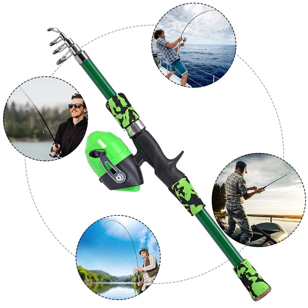 Children telescopic Mini Kids Fishing Rod With Fish Wheel.
