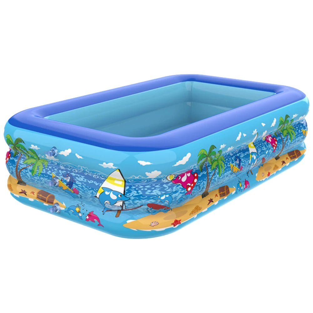 Inflatable Swimming Pool PVC Thickening Swimming Pool Cartoon Pattern.