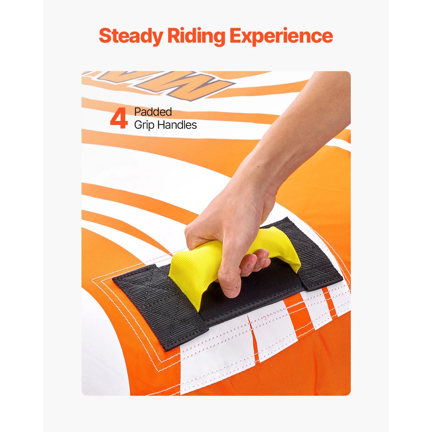 1-2 Riders Towable Tubes for Boating 340lbs Boat Tubes with Fin for Water Sports.