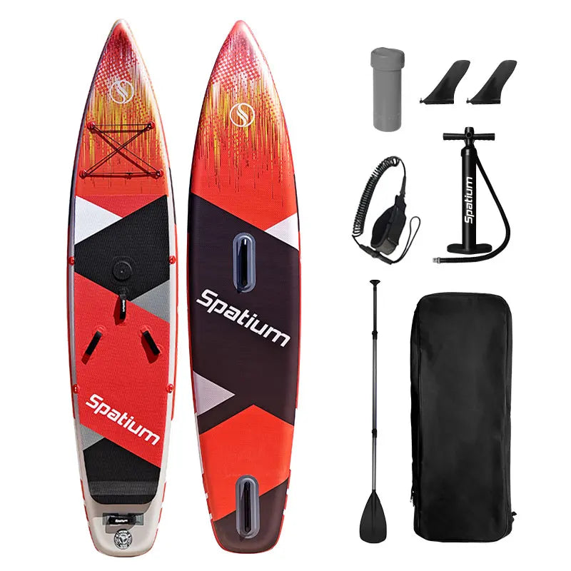 Inflatable Handheld Sailboard Set Kite Surfboard Paddle Water Skiing Board.