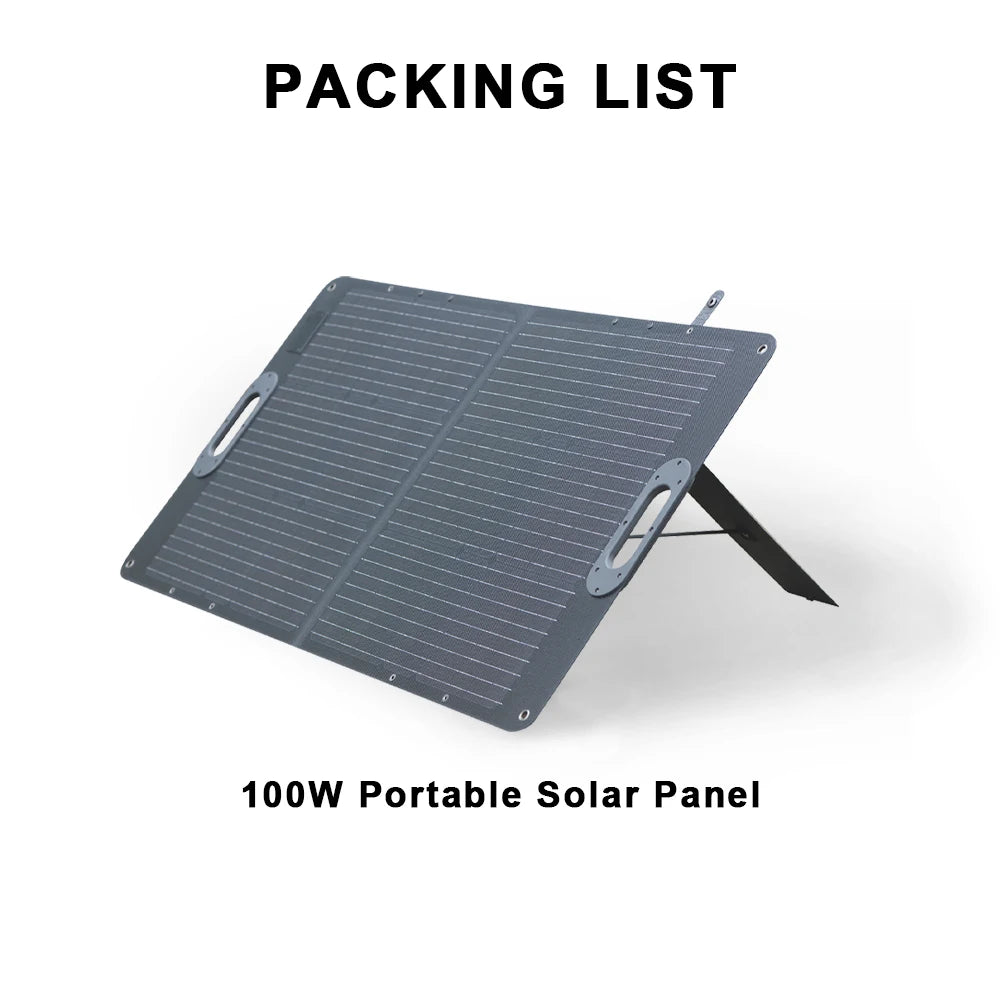 100W Portable Solar Panel Charger High-Efficiency 20V Solar Cell Camping.
