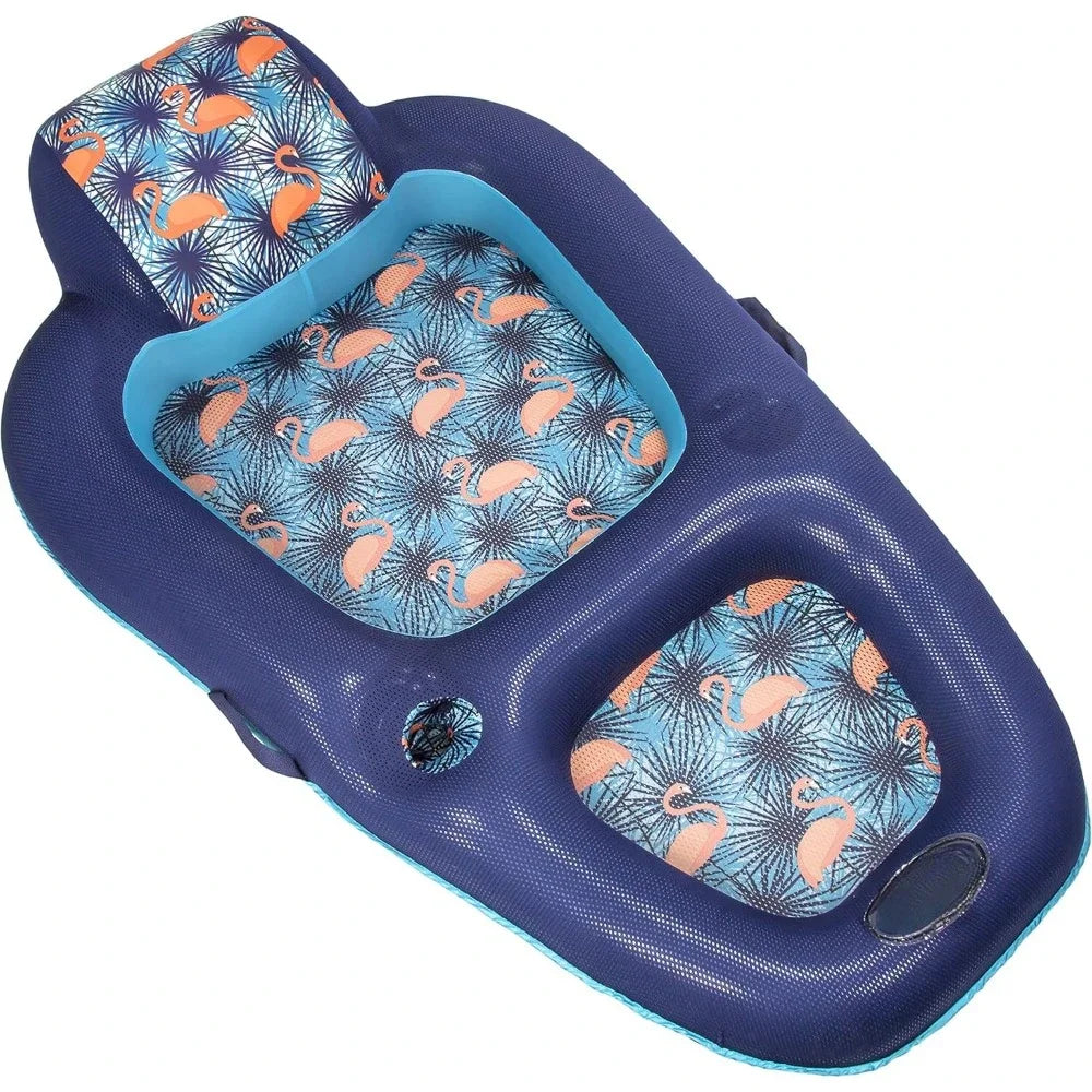 Luxury Water Lounge, X-Large, Inflatable Pool Float with Headrest, Backrest & Footrest.