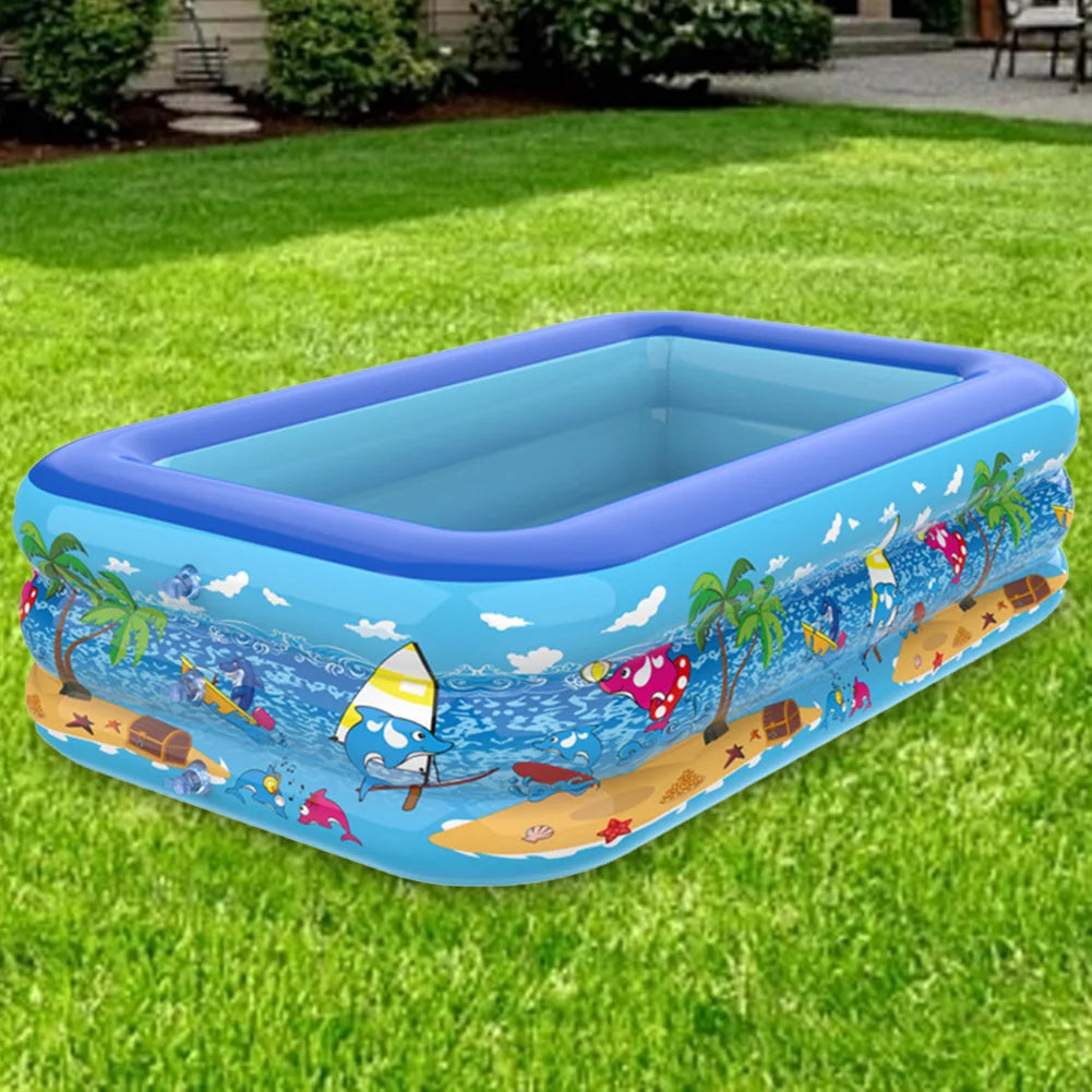 Inflatable Swimming Pool PVC Thickening Swimming Pool Cartoon Pattern.