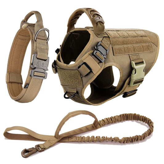 Large Dog Harness and Leash Set Walking Vest Dog Harness and Collar for Medium Large Dogs.